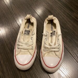 Converse All Star Off-White Sneakers with Red Trim